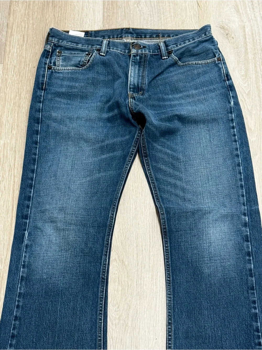 Levis 527 Jeans Mens 33x32 Blue Slim Bootcut Dark Wash Denim Western R TAB Fade